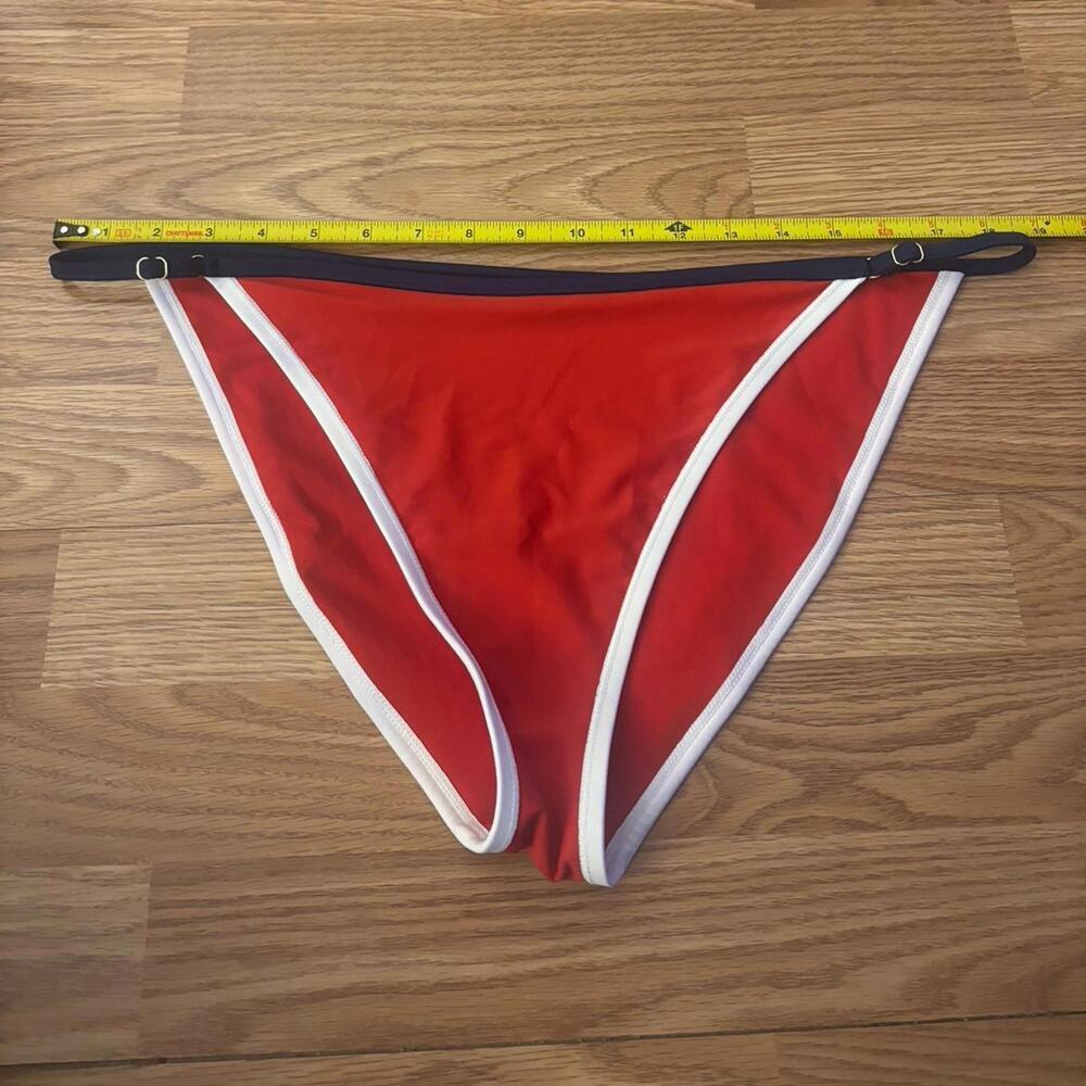 Wild Fable Red, White & Navy Blue Low Rise Bikini Bottoms Size Large - Picture 4 of 5